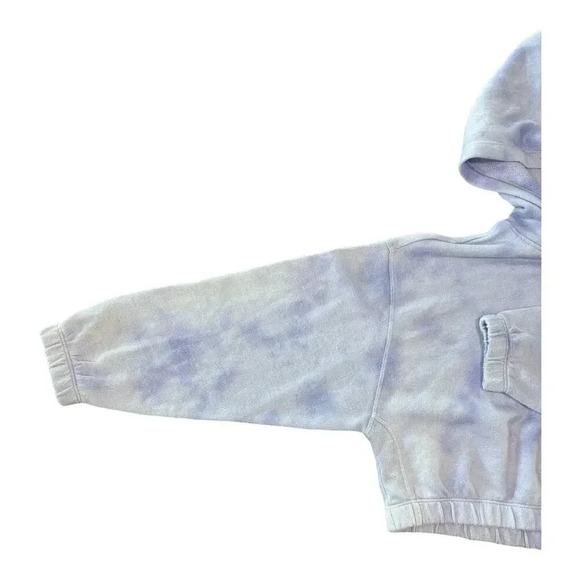 Z by Zella Cropped Girls Hoodie Purple Tie Dye Size Small - Picture 2 of 5